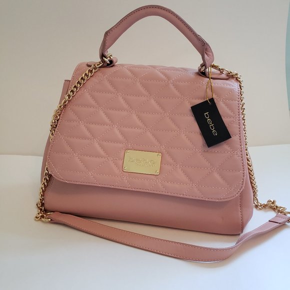 bebe Handbags - NWT bebe LOUISE TRIANGLE QUILT TOP SATCHE.